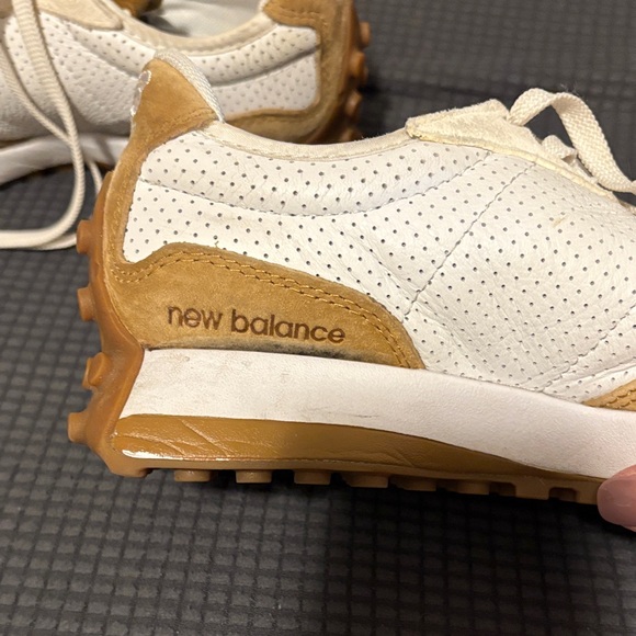 New Balance Tan and White Athletic Shoes - Picture 5 of 7